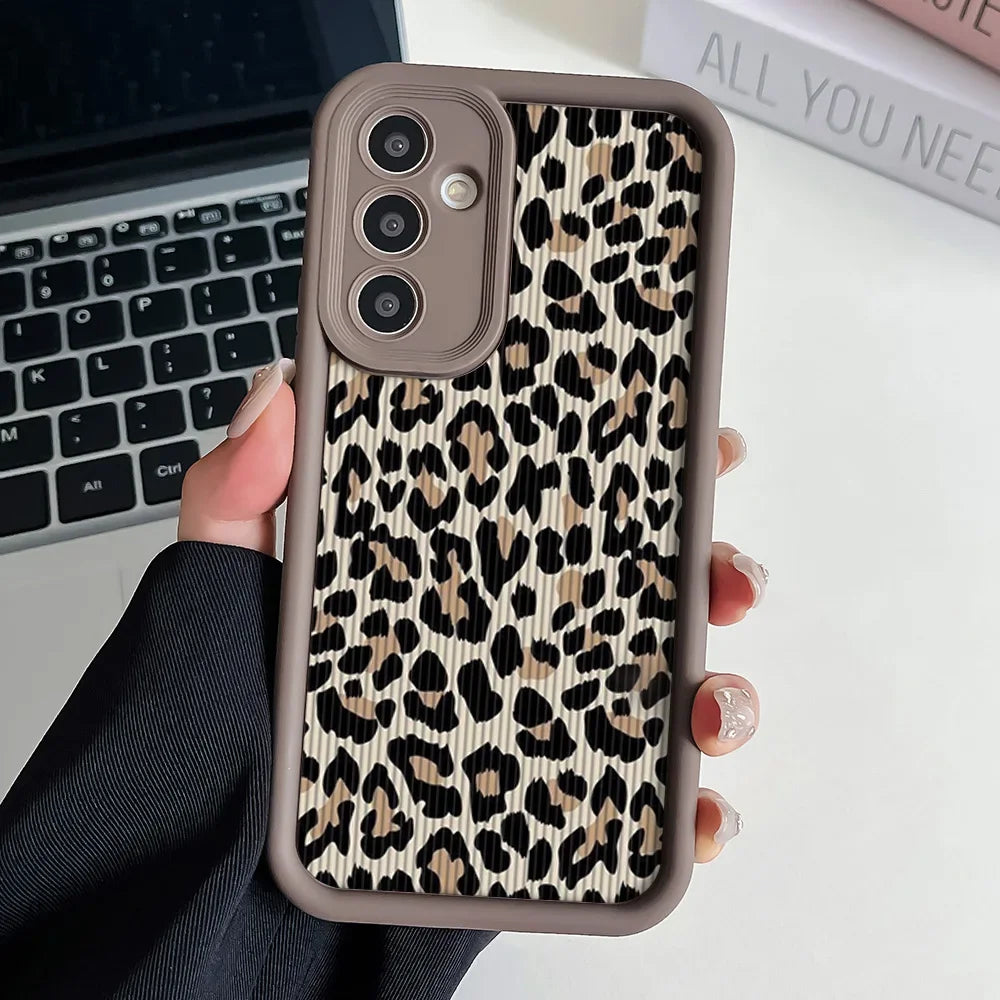 Leopard Wrist Strap Samsung Case