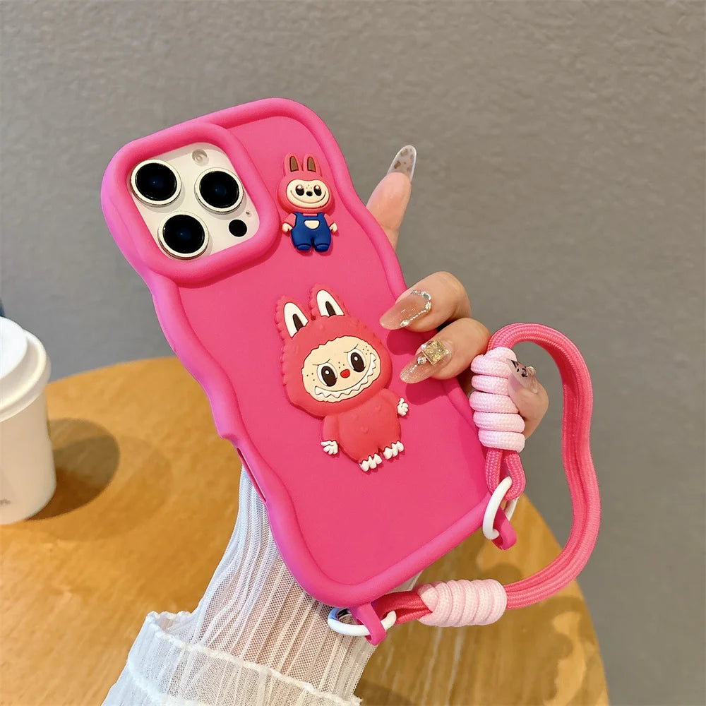 Cartoon Animal Phone Case with Strap