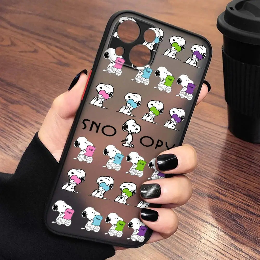 Snoopy Cartoon Matte Phone Case