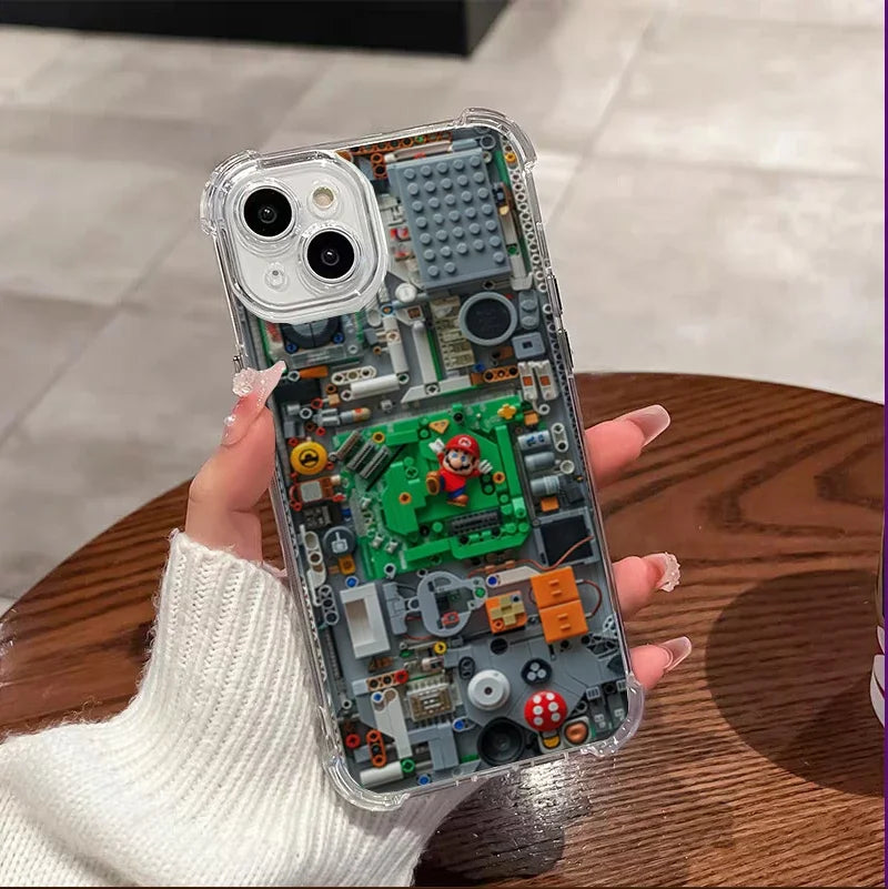 Super Mario Print Clear Phone Case