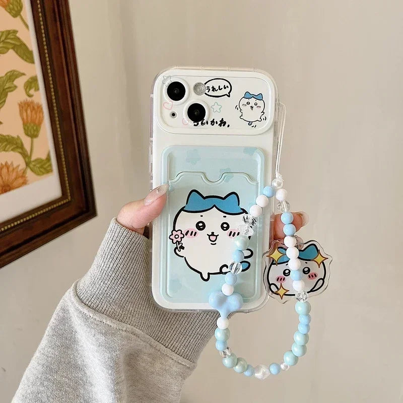 Chiikawa Wallet Case with Lanyard for iPhone
