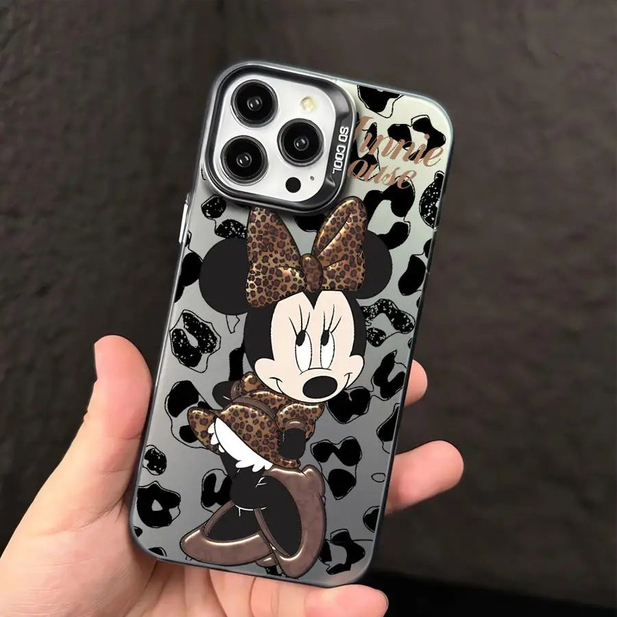 Disney Leopard Mickey Minnie Phone Case for iPhone