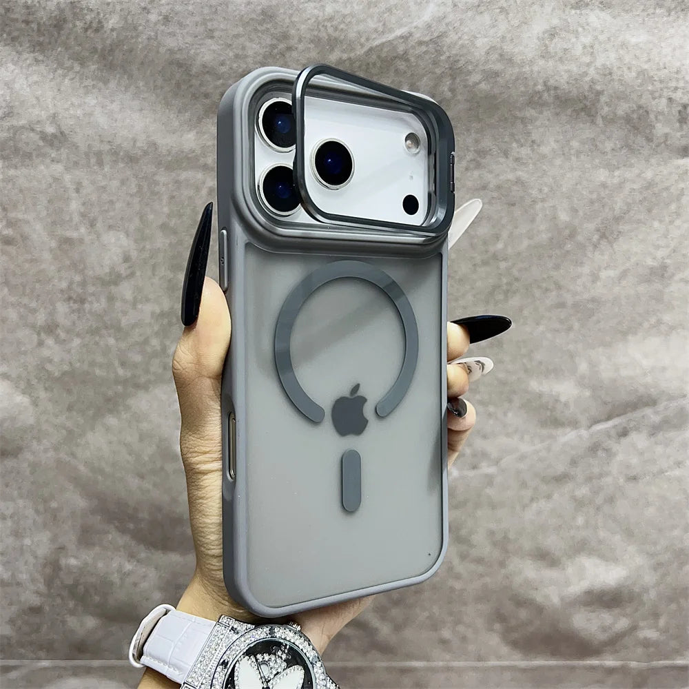 Matte Magnetic Translucent Stand Phone Case