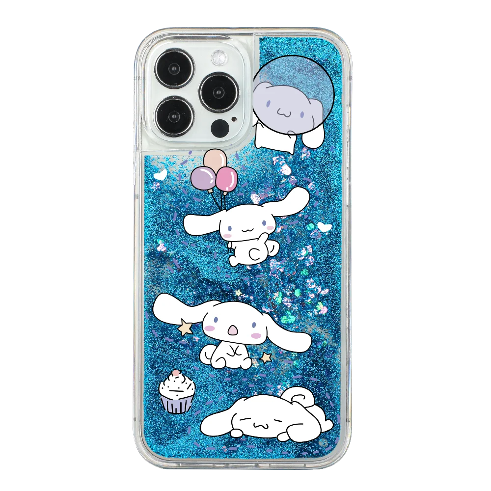 Kuromi Cinnamoroll Glitter Quicksand Phone Case