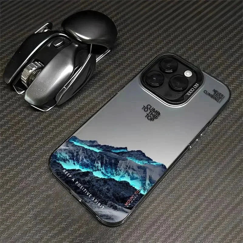 Snow Mountain Landscape Matte Phone Case for iPhone
