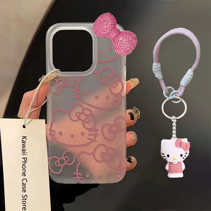 Big Hello Kitty Pink Bow Y2K Case for iPhone
