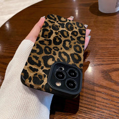 Gold Leopard Silicone Leather Case