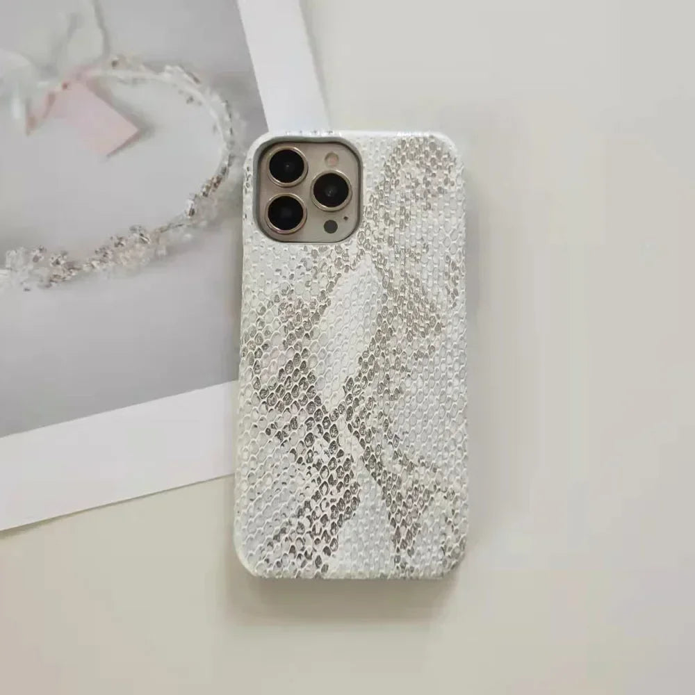 Gold Snake Pattern Phone Case