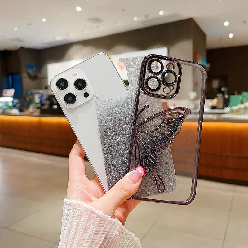Quicksand Butterfly Glitter Phone Case