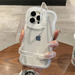 Wave Clear Case with Stand for iPhone