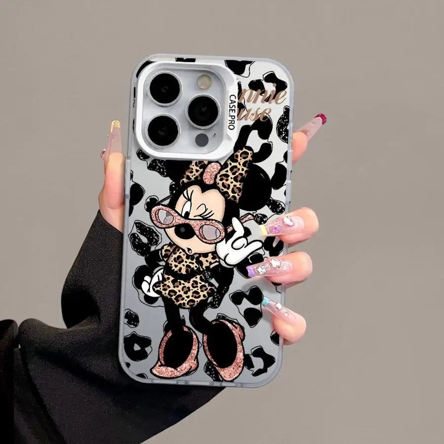 Disney Leopard Mickey Minnie Phone Case for iPhone