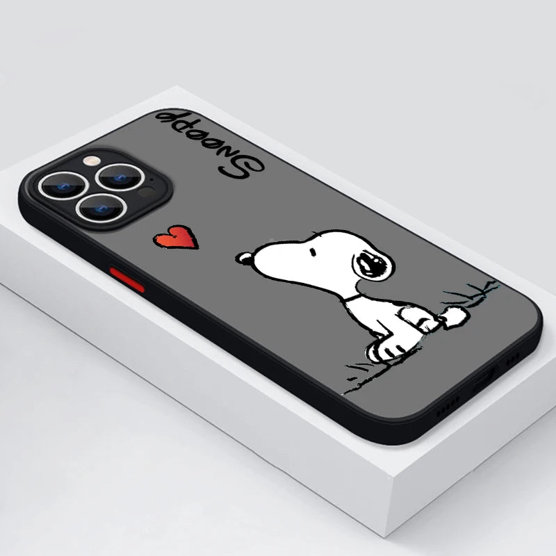 Frosted Snoopy Translucent Phone Case