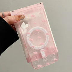 Hello Kitty Magsafe Case with Mirror Grip for iPhone