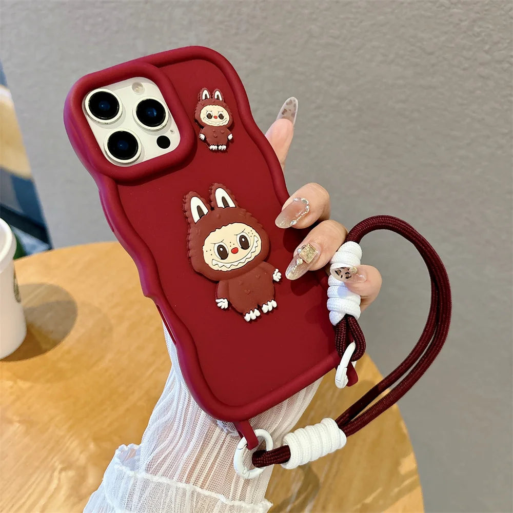 Cartoon Animal Phone Case with Strap
