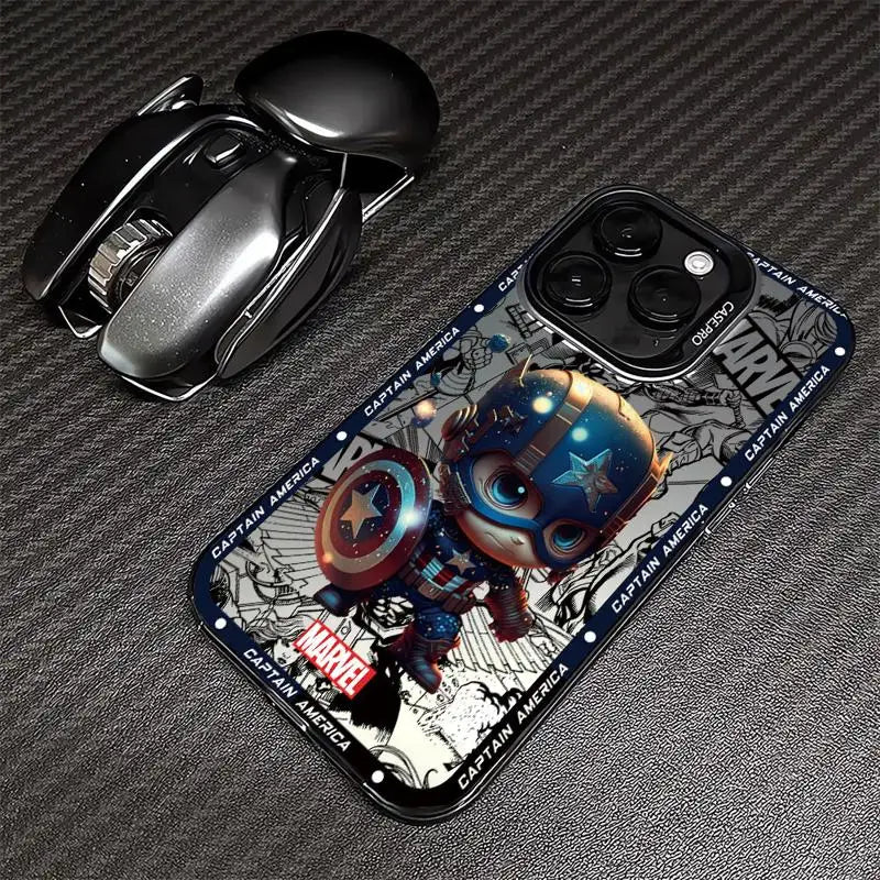 Marvel Ironman & Deadpool Matte iPhone Case