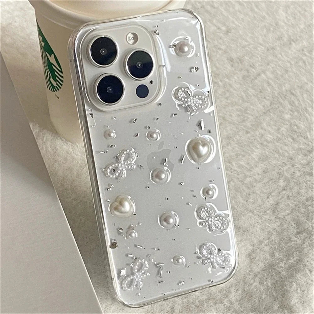 3D Pearl Bow Case for iPhone