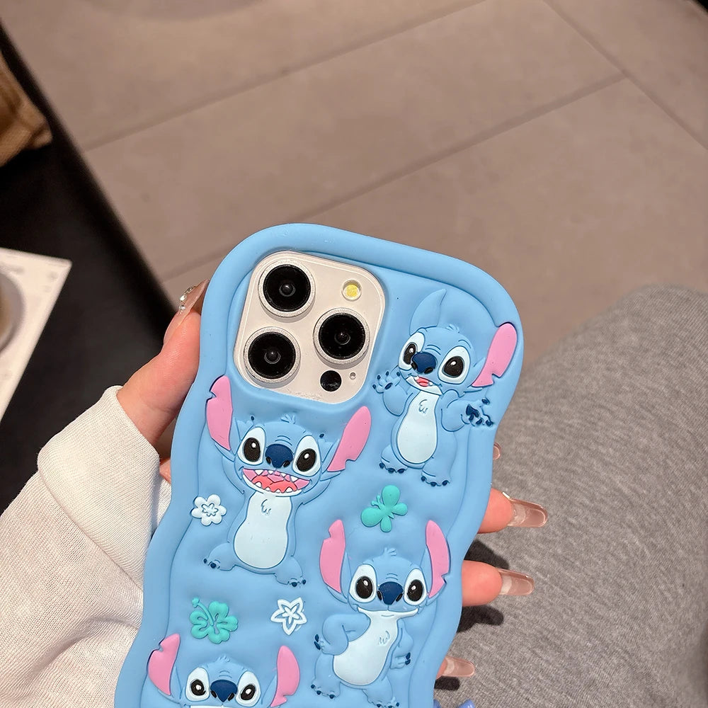 3D Lilo Stitch Silicone Phone Case