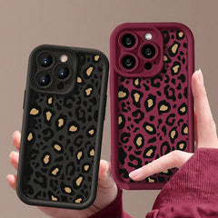 Leopard Pattern Shockproof Silicone Case for iPhone