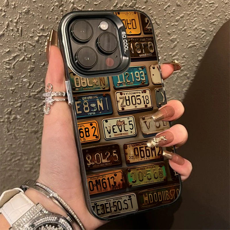 Vintage Car License Plate Phone Case for iPhone
