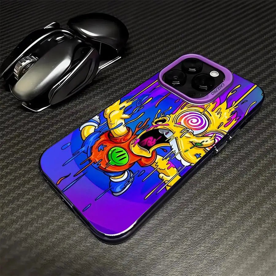 Cartoon The Simpsons Matte Phone Case for iPhone