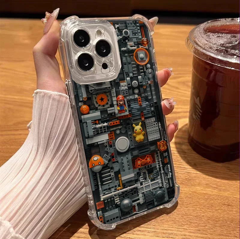 Super Mario Print Clear Phone Case