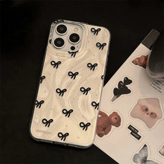 Laser Silver Bow iPhone Case