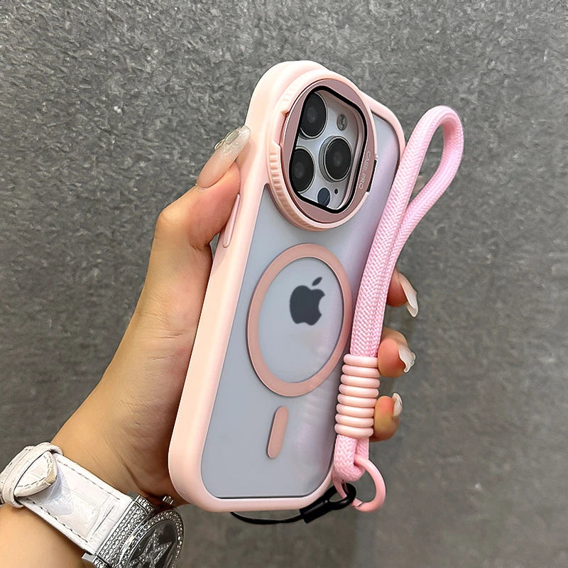 Magnetic Acrylic Case with Strap for iPhone