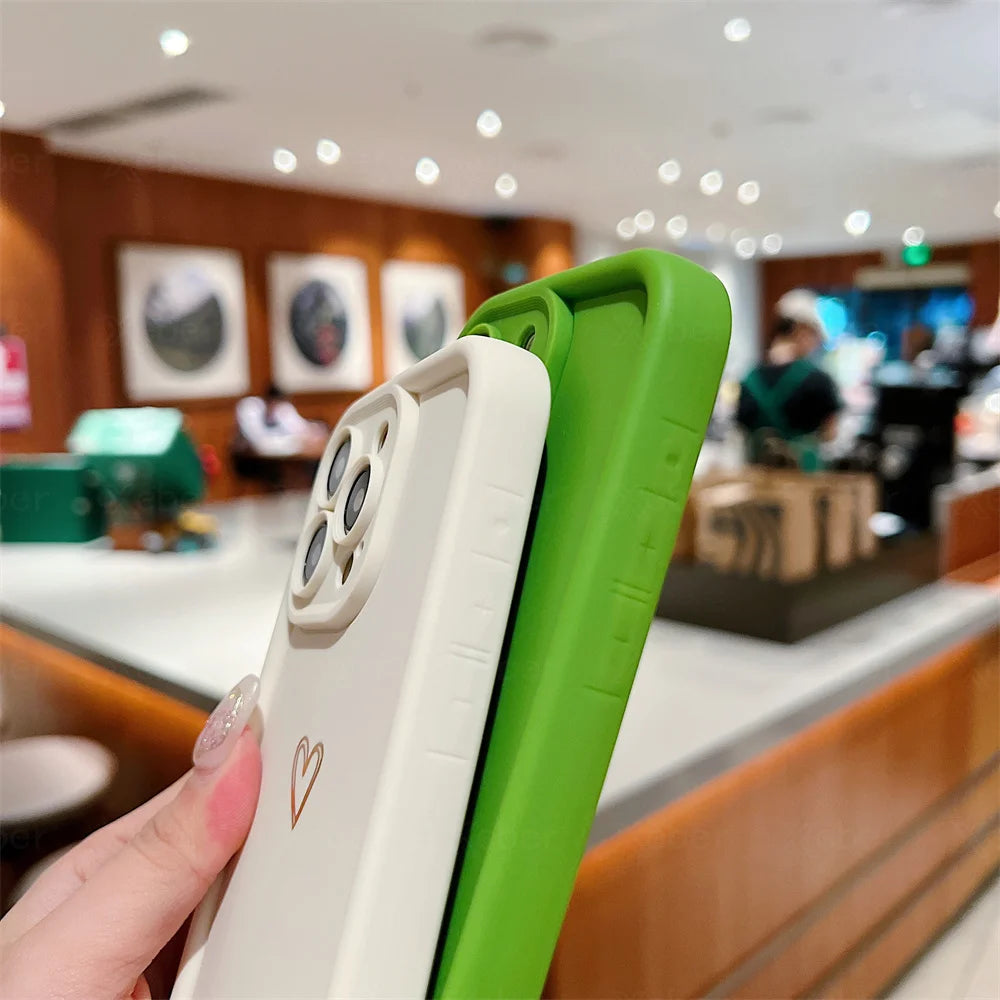 Heart Silicone Crossbody Case for iPhone