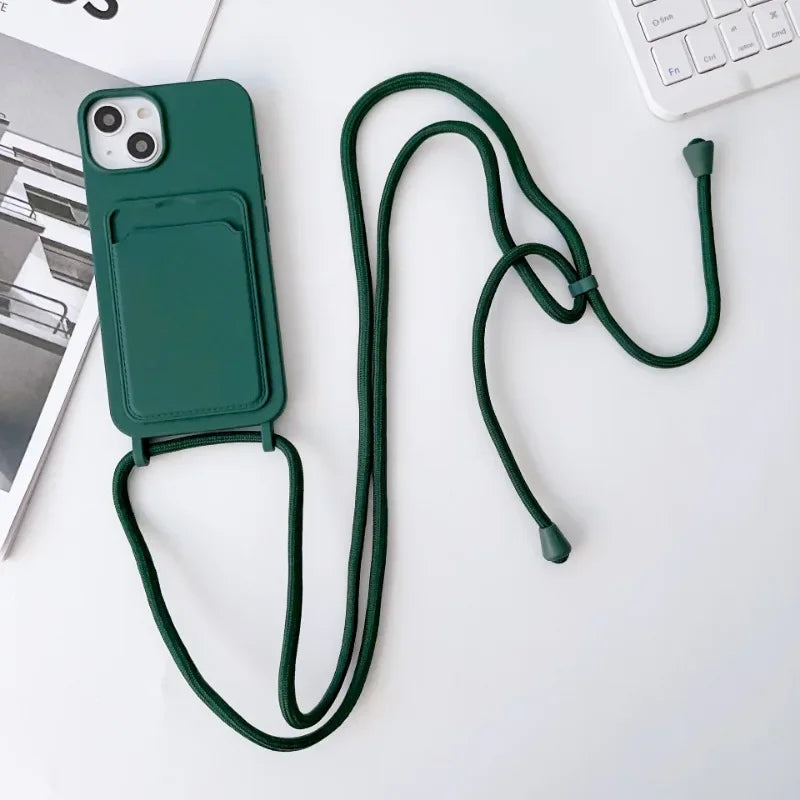 Crossbody Lanyard Rope Phone Case for iPhone