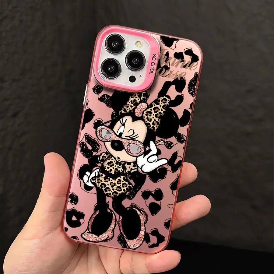 Disney Leopard Mickey Minnie Phone Case for iPhone