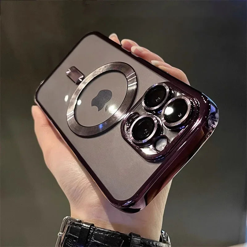 Magnetic Plating Frame Case for iPhone