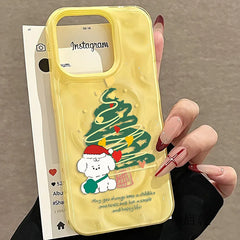 Puppy Christmas Tree Texture Phone Case