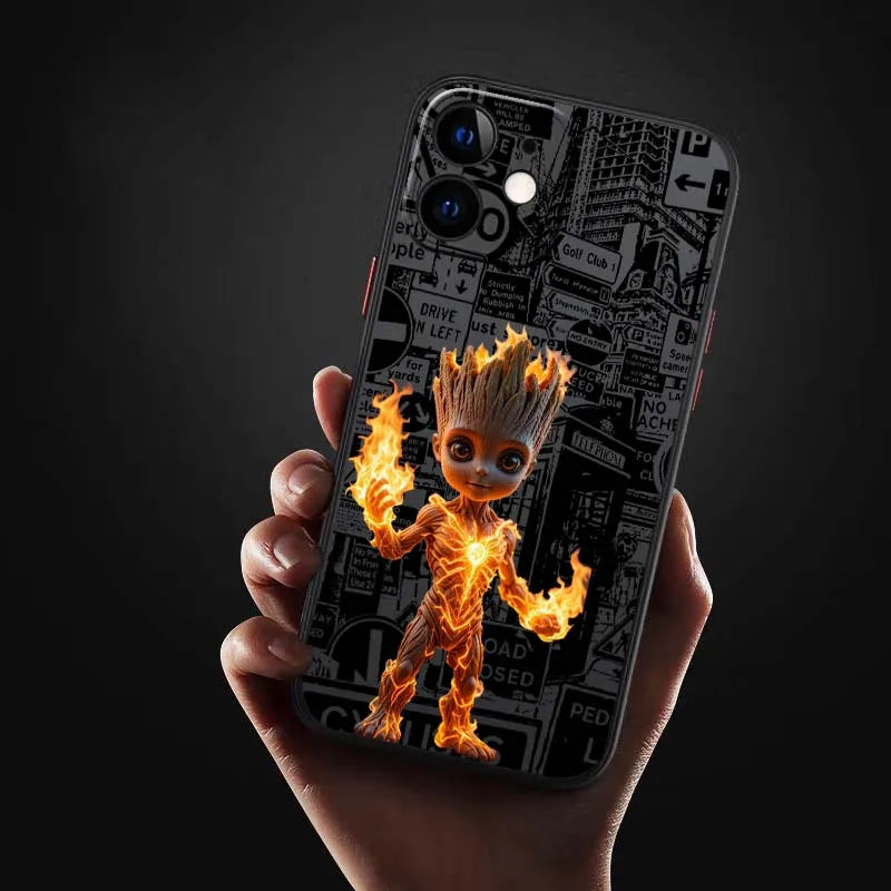 Marvel Deadpool Groot Matte Clear Phone Case