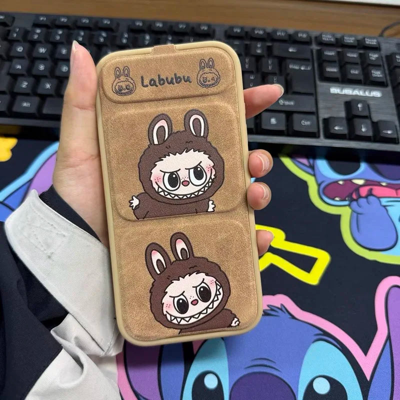 Cartoon Flip Zipper Stand Phone Case