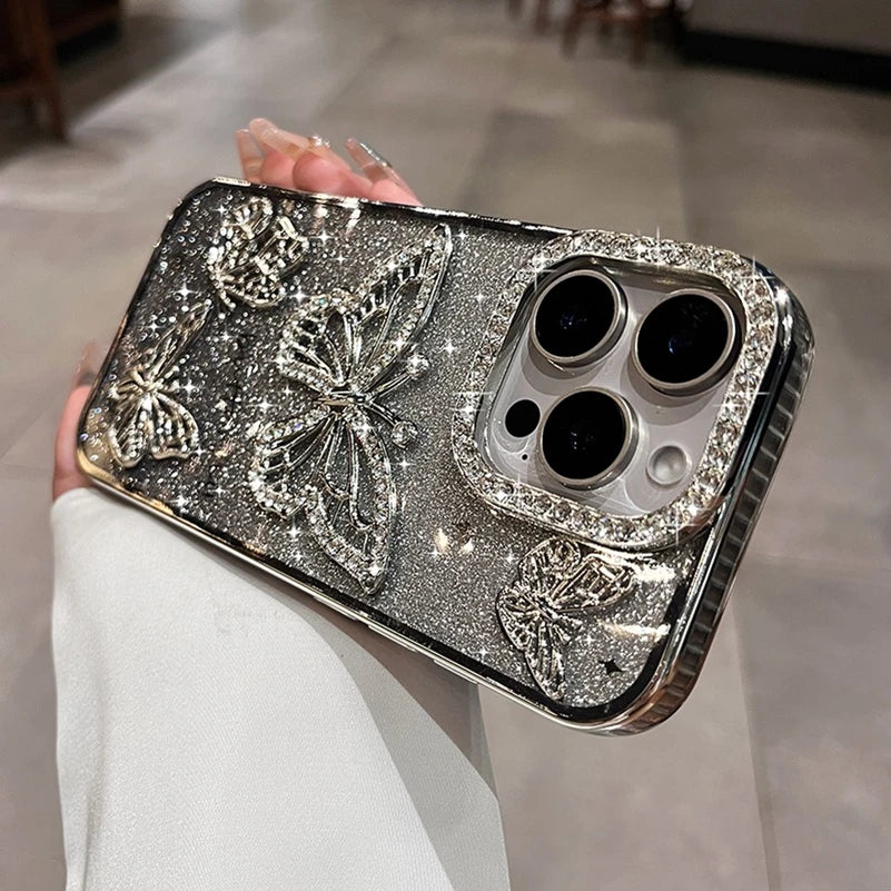 Diamond Butterfly Soft Phone Case