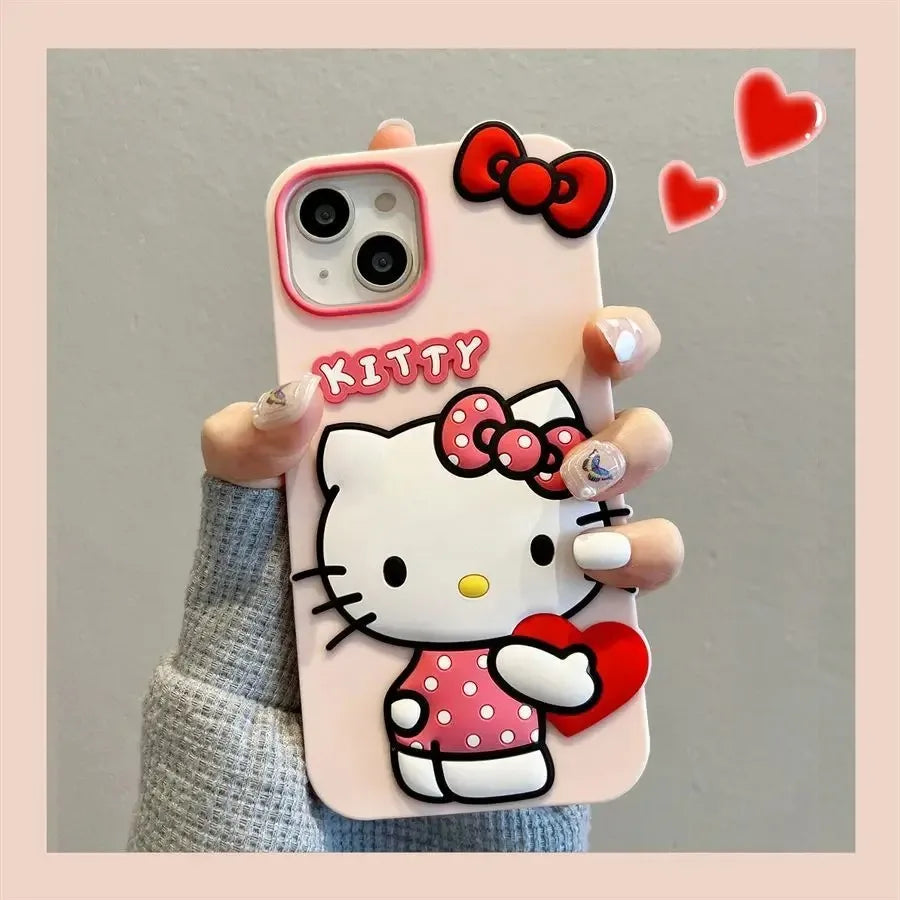 3D Hello Kitty Heart Case for iPhone