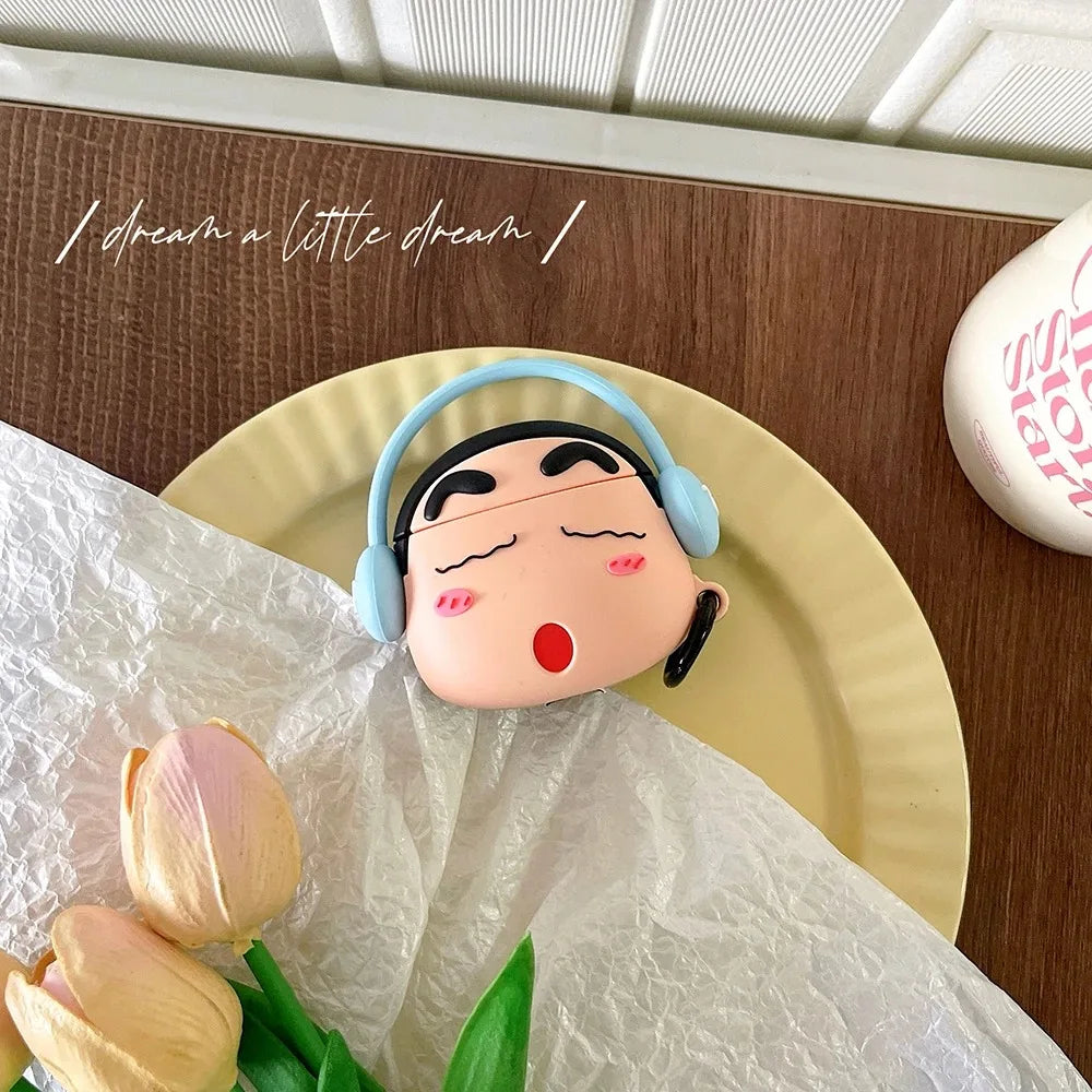 Crayon Shin-chan Silicone Case for AirPods Cute Cartoon Earphone