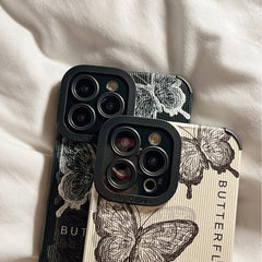 Retro Butterfly Silicone iPhone Case