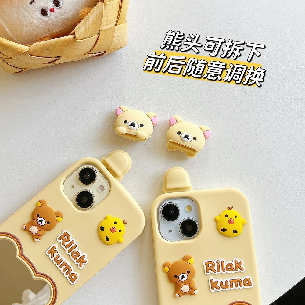 Rilakkuma Bear Mirror Phone Case