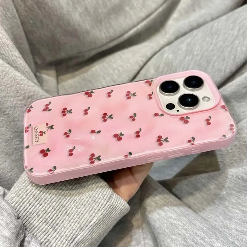 Cherry Fold Texture iPhone Case