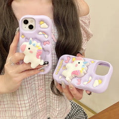 3D Rainbow Unicorn Phone Case