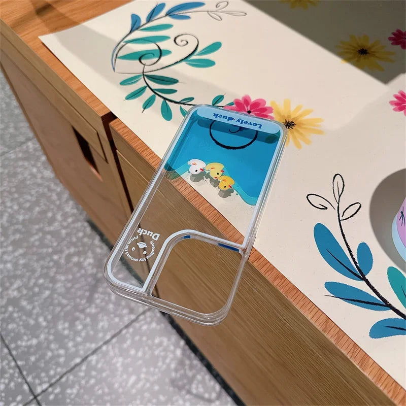 Floating Duck Liquid Phone Case for iPhone