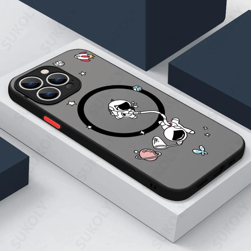 Astronaut Magnetic Space Phone Case for iPhone