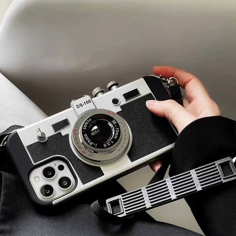 Emily In Paris 3D Retro Camera Leather Phone Case