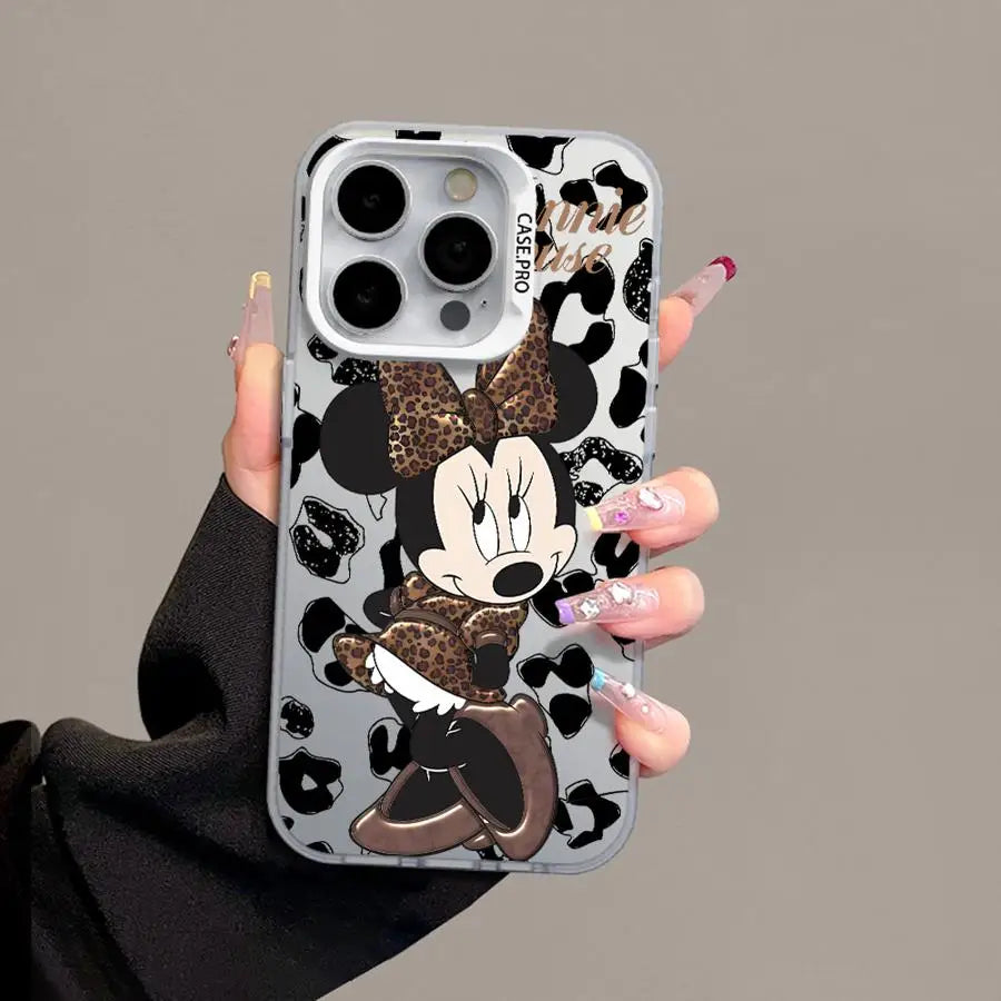 Disney Leopard Mickey Minnie Phone Case for iPhone