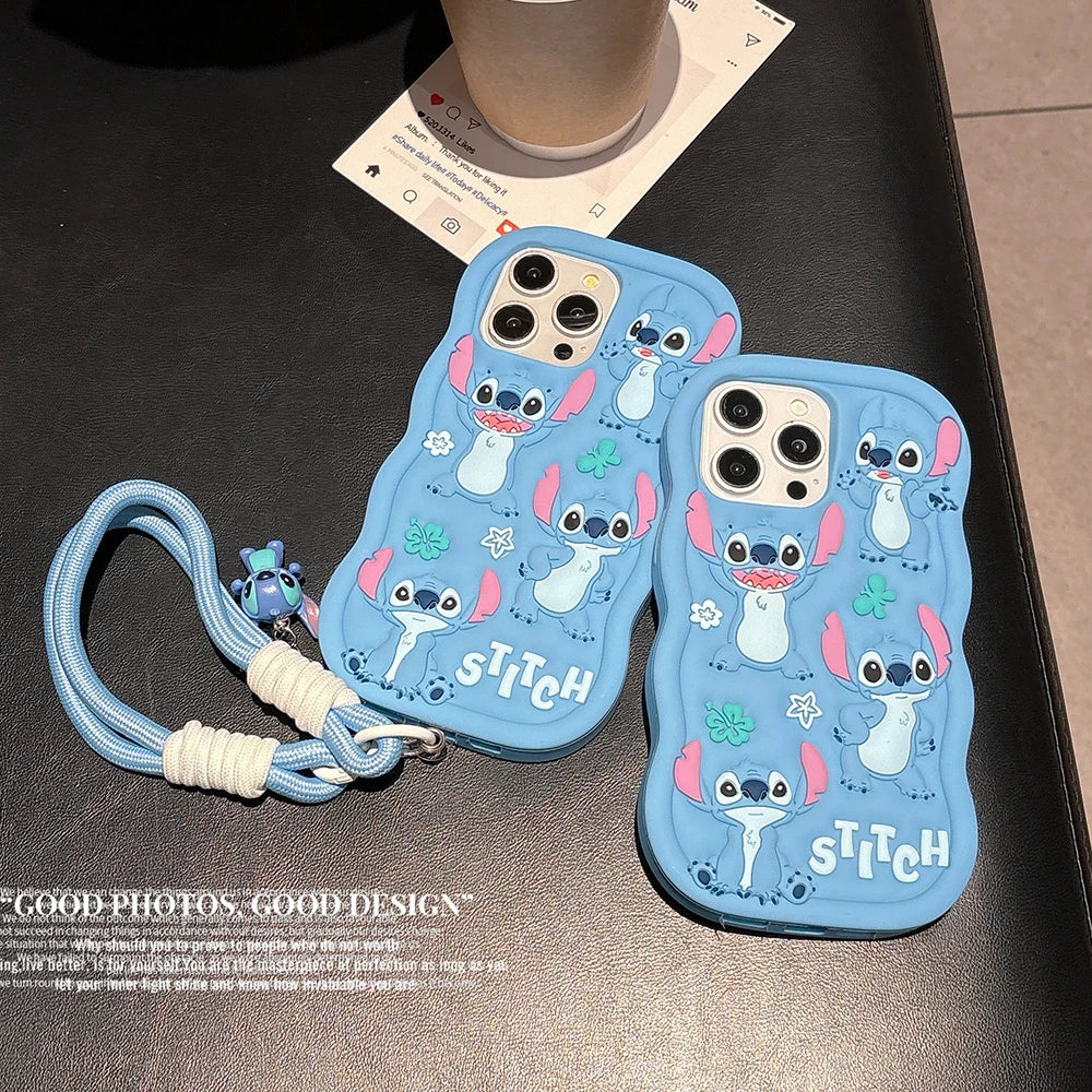 3D Lilo Stitch Silicone Phone Case