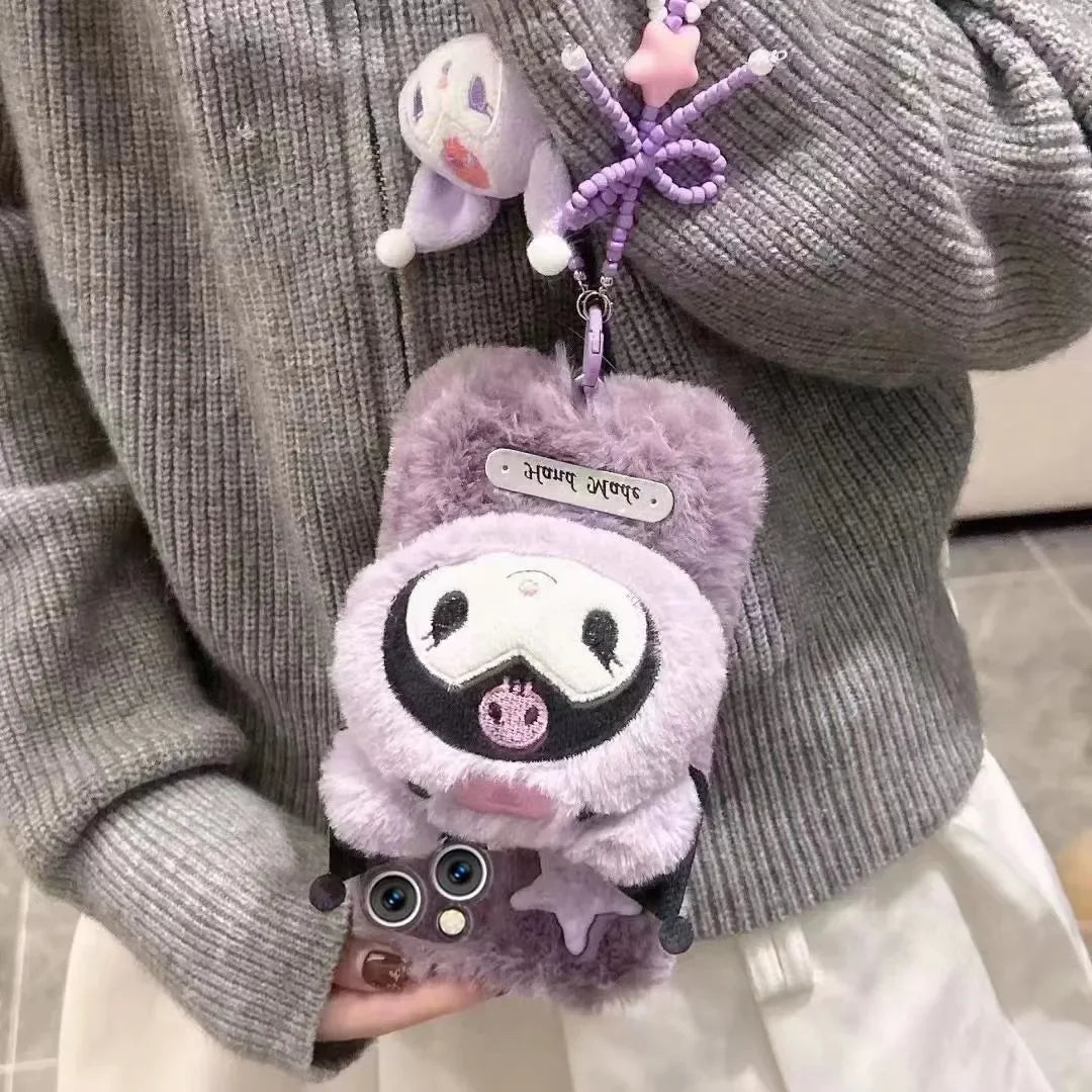Kuromi Plush Winter Case for iPhone