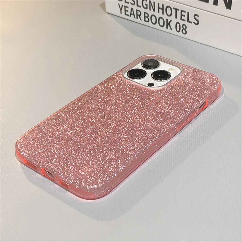 Glitter Gradient Shockproof Case For iPhone
