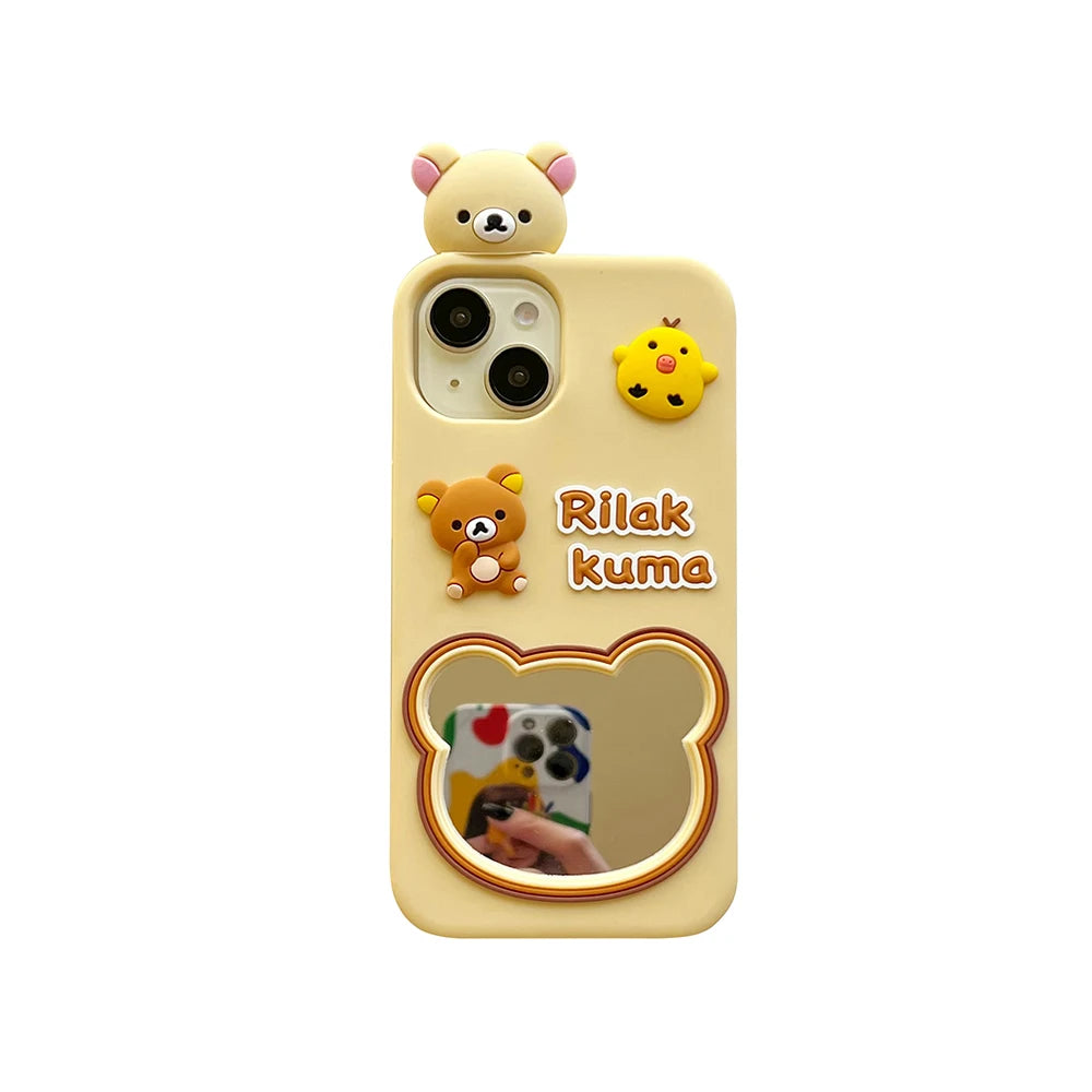 Rilakkuma Bear Mirror Phone Case
