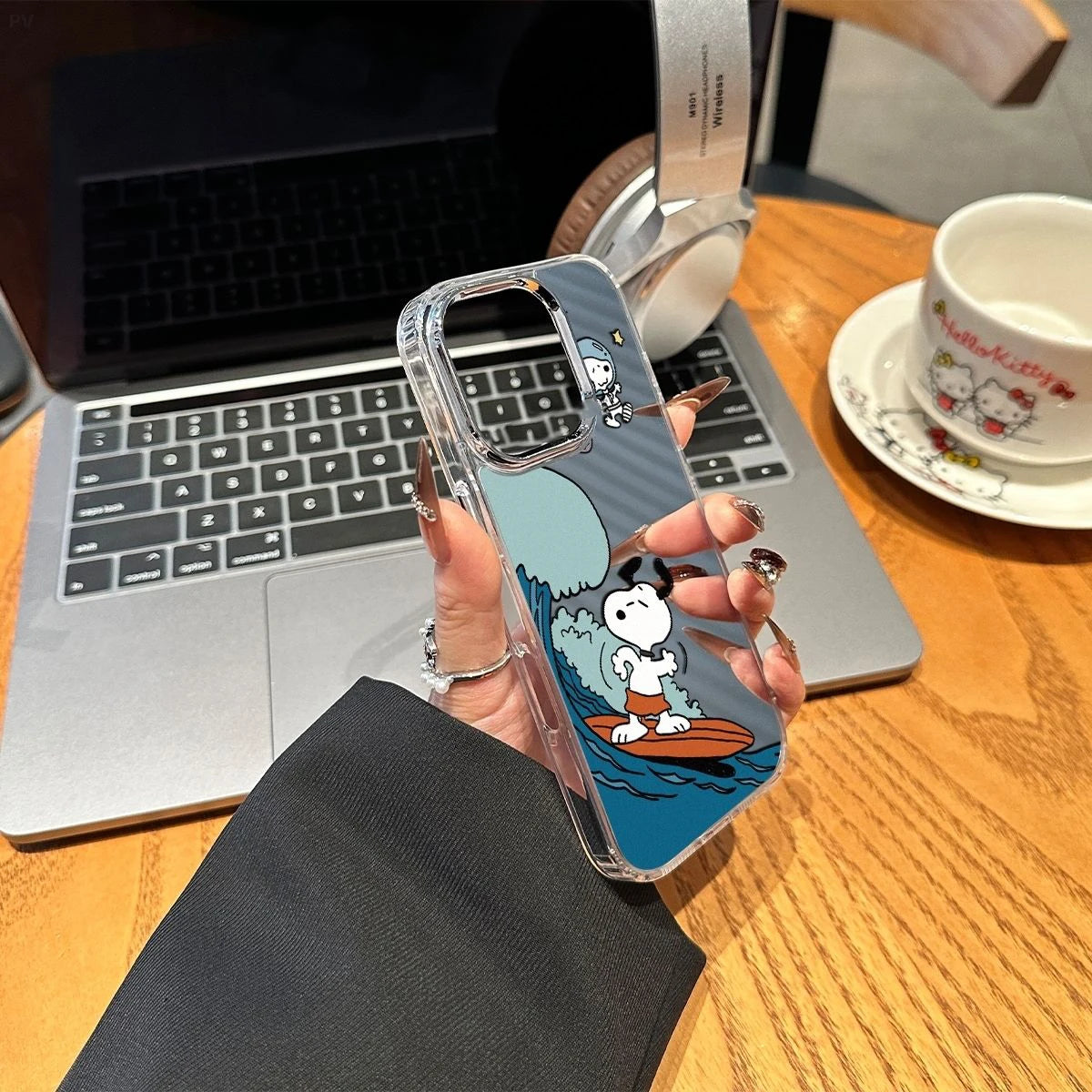 Surfing Snoopy Mirror Phone Case